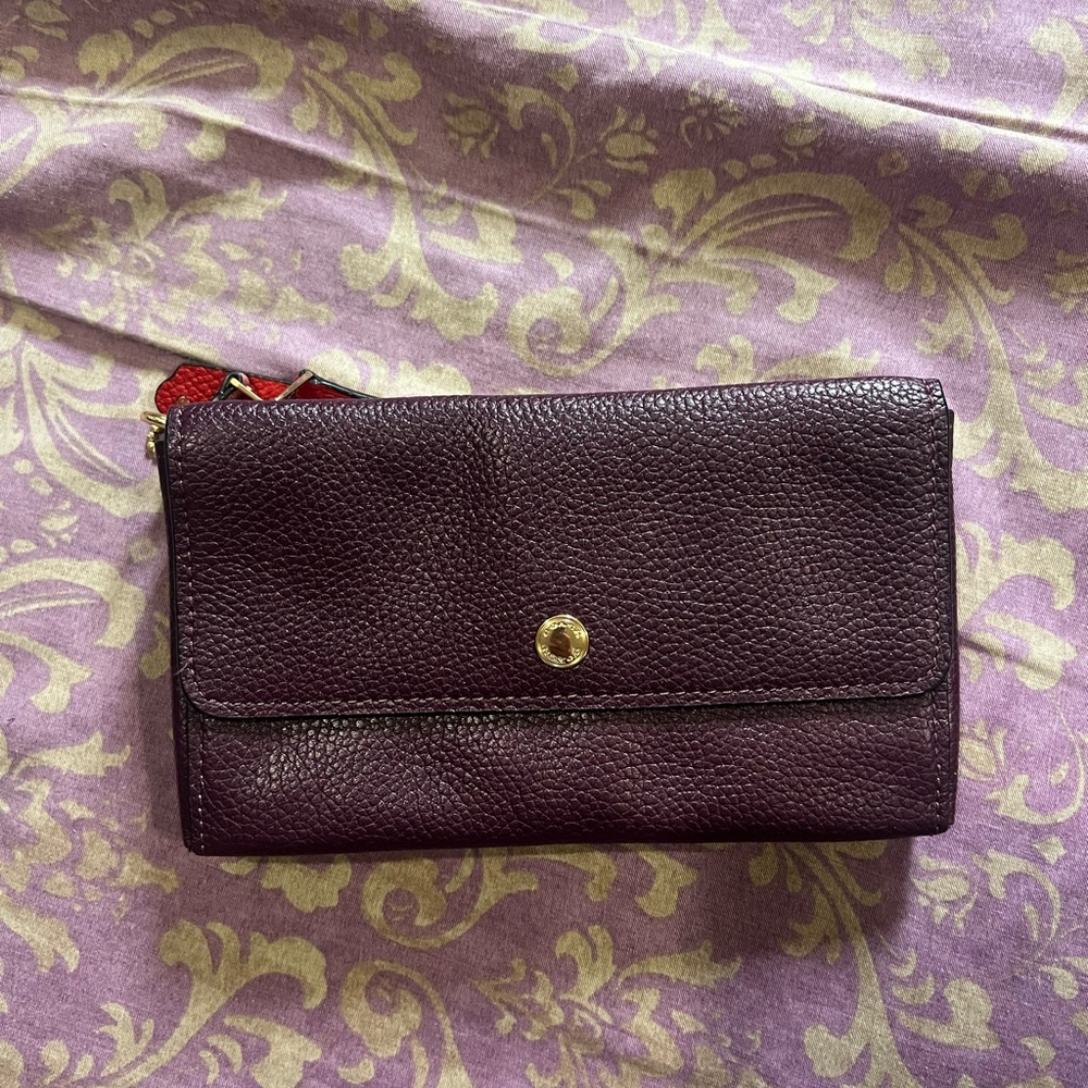 Coach triple color leather Wristlet